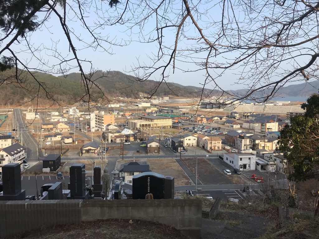 大槌町城山公民館からの眺め
